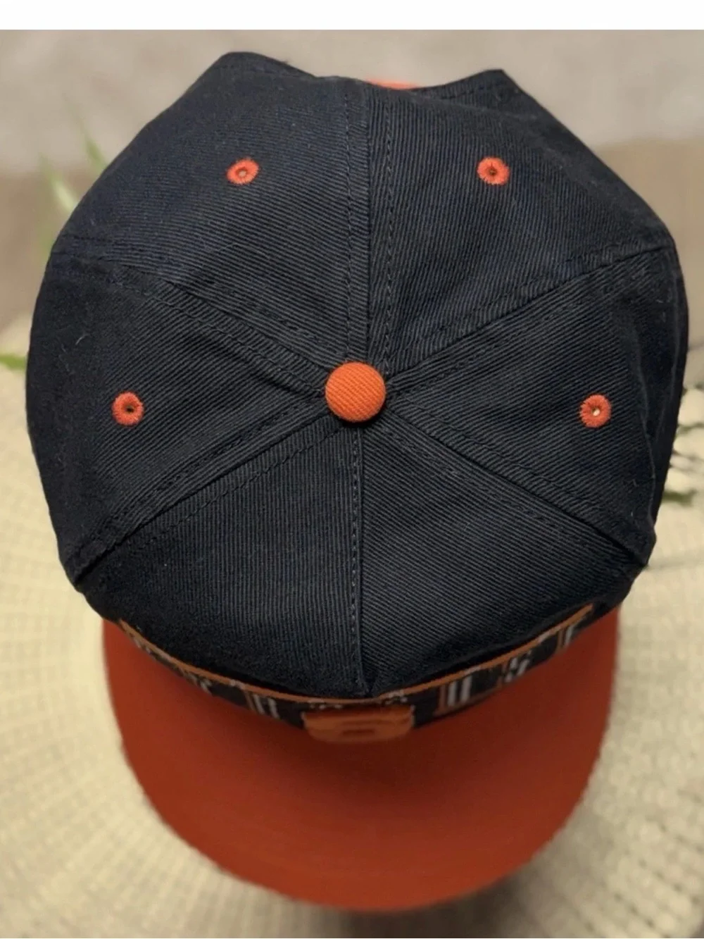 Vtg Syracuse Orangemen “S” Logo Snapback Hat NCAA Collegiate Block Design